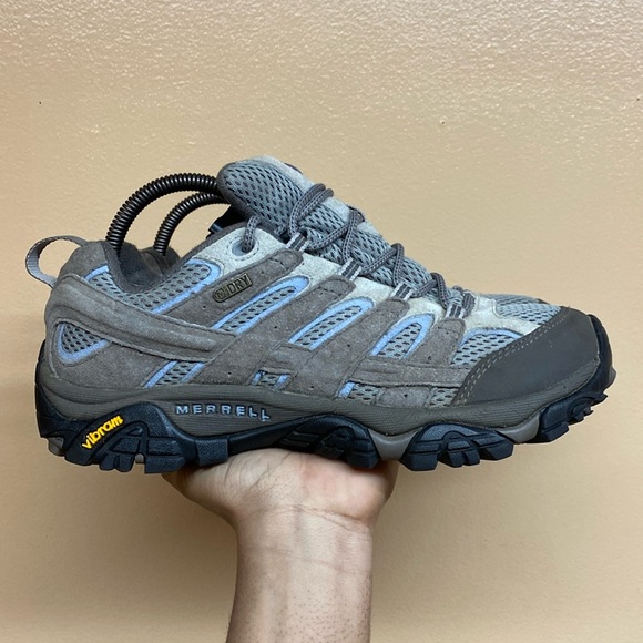 Merrell Moab 2 Falcon Vent Hiking Sneakers “Gray Light Blue” - Picture 1 of 16